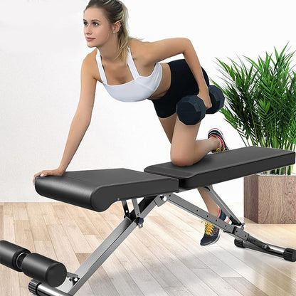Adjustable Weight Bench with Dip Station & Barbell Rack – 6 Backrest Angles – 500kg Capacity Commercial Grade Strength Bench for Incline, Decline & Flat Training