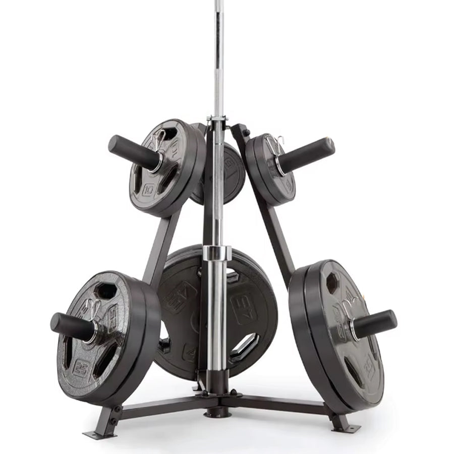 Vertical Weight & Dumbbell Rack – 300kg Heavy-Duty Storage with 6 Clamps – Space-Saving Home Gym Organizer