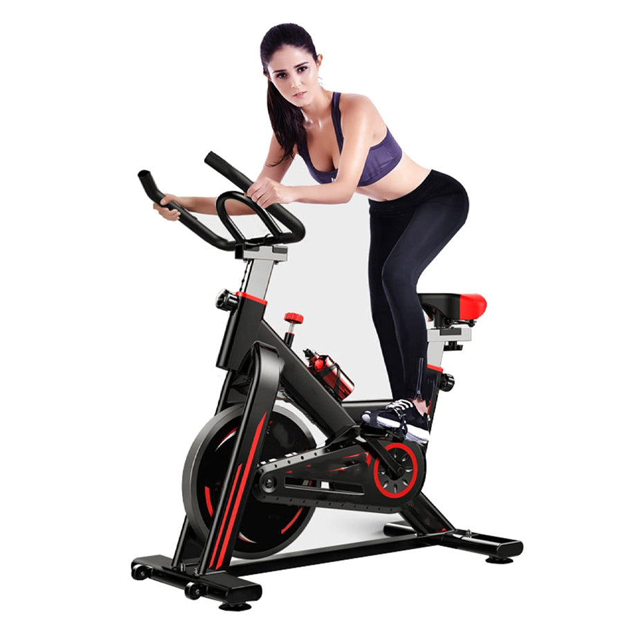 Premium Indoor Exercise Bike – Quiet Belt Drive, LCD Display & Adjustable Resistance – Customisable for Home Workouts