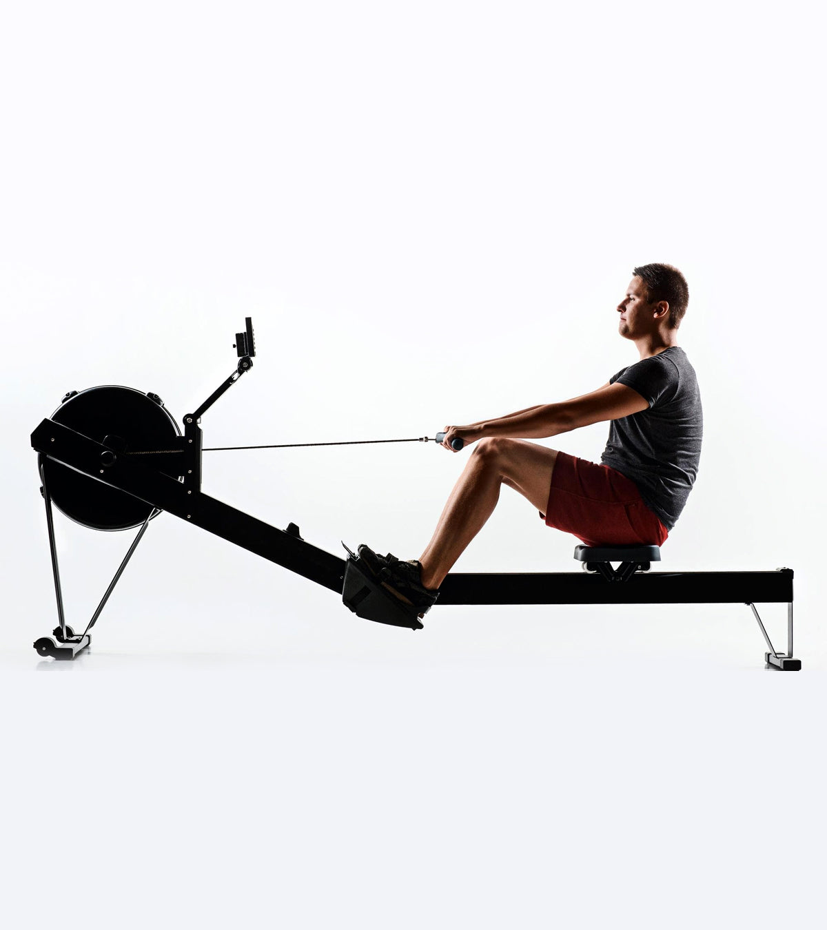 Adjustable Rowing Machine – 10-Level Air Resistance Rower | Silent, Foldable Aluminum Frame with Smart Display & Ergonomic Seat | Ideal for Home & Gym Workouts