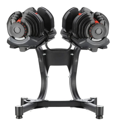 Adjustable Dumbbell Stand – Space-Saving Rack for 24kg & 40kg Dumbbells with Securing Strap – Heavy-Duty Home Gym Storage