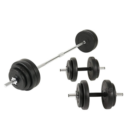 65kg Chrome Adjustable Dumbbell Set | 2-in-1 Barbell & Dumbbell Kit | Cast Iron Plates with Knurled Handles | Strength Training for Home Gym