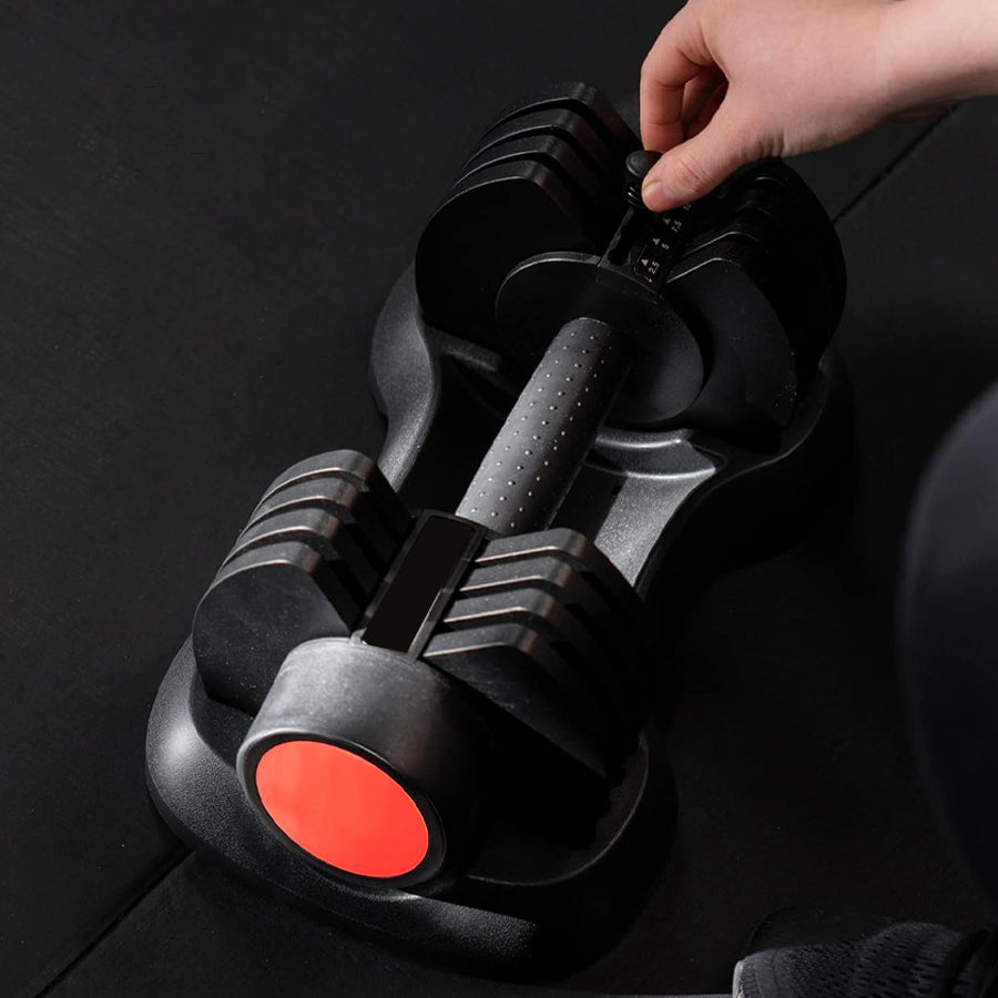 12.5kg Adjustable Dumbbell – 5-in-1 Weight Set | 2.5kg to 12.5kg Rubber-Coated Dumbbells Pair with Safety Lock | Home Gym Strength Training for Men & Women