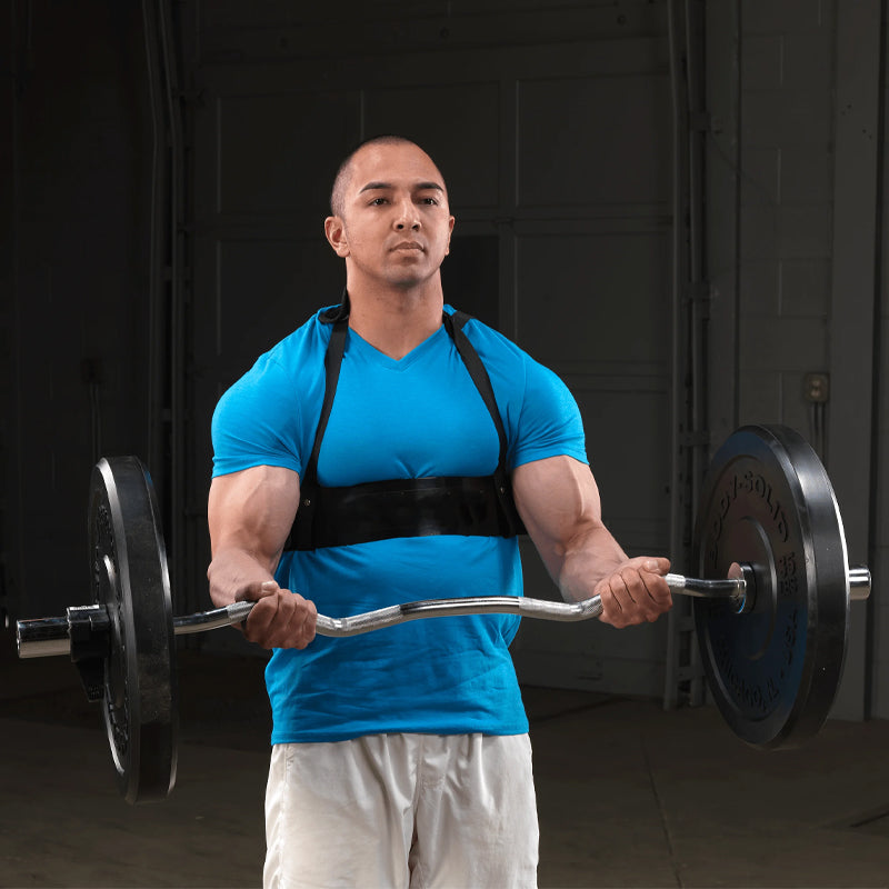 Olympic EZ Curl Bar 47" – Chrome Angled Barbell for Bicep Curls, Squats & Hip Thrusts – 500lb Capacity + 2 Spring Collars – Fits 2" Plates