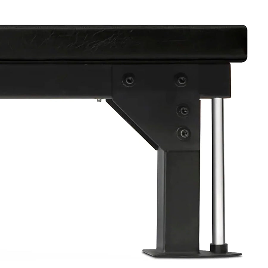 Commercial Flat Weight Bench | 300kg Capacity Pro Club Fitness Bench with Rear Wheels & Thick Padding | Compact Gym Bench for Dumbbell & Chest Workouts