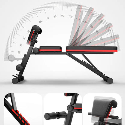 7-Position Adjustable Weight Bench – Foldable, 320kg Capacity, Incline/Decline/Flat Strength Training Bench for Full-Body Workouts