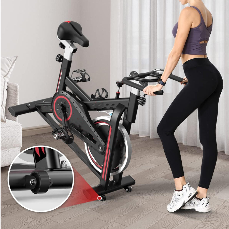 Premium Indoor Exercise Bike – Quiet Belt Drive, LCD Display & Adjustable Resistance – Customisable for Home Workouts