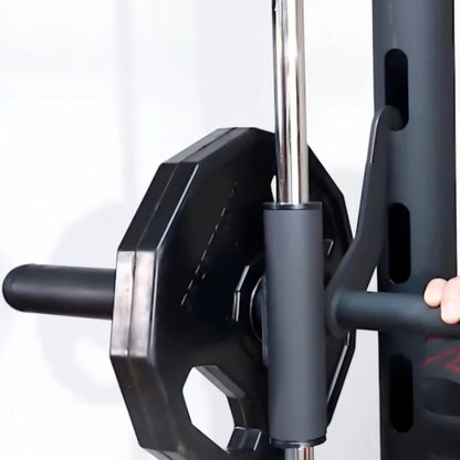 Smith Machine Squat Rack with Pull-Up Bar – 550lbs Max Load Multi-Function Weight Station – Heavy-Duty Steel Home Gym Equipment