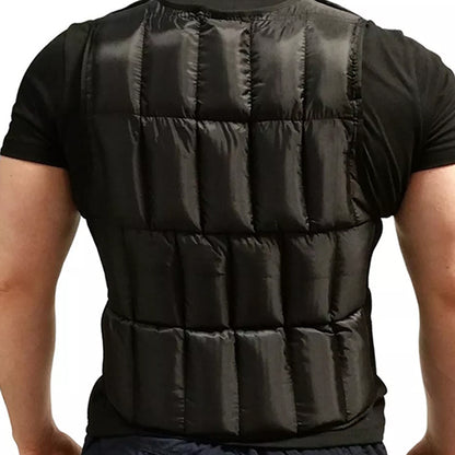 Adjustable Weighted Vest (10–20kg) – 38 Removable Weights for Running, HIIT & Strength Training – Unisex, Durable Black Design