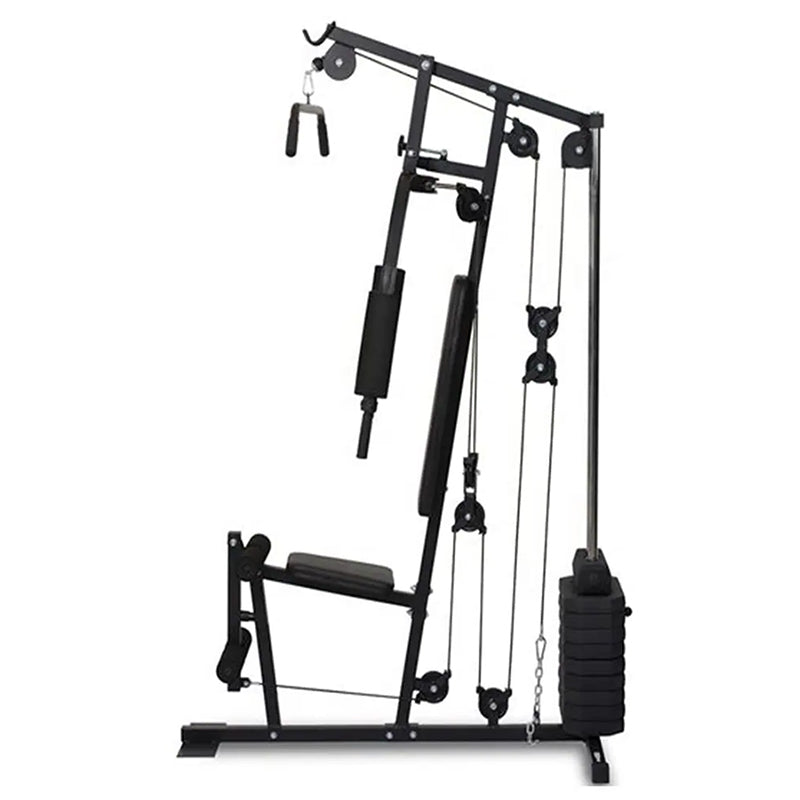Train every major muscle group with the Premium Multi Gym – a multifunctional home and commercial workout station with a 45kg or 66kg weight stack, cable system, pull-up bar, and leg extension for complete full-body training.