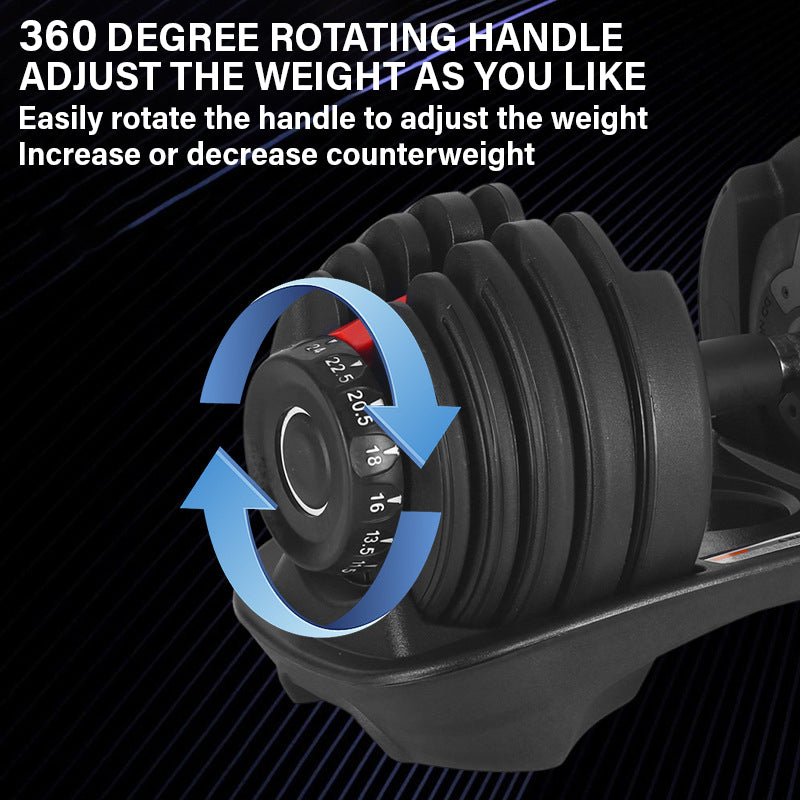24kg Adjustable Dumbbell – 15-in-1 Quick Dial Weights, Non-Slip Handle, Space-Saving Home Gym Equipment