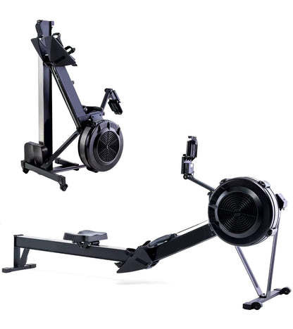 Adjustable Rowing Machine – 10-Level Air Resistance Rower | Silent, Foldable Aluminum Frame with Smart Display & Ergonomic Seat | Ideal for Home & Gym Workouts