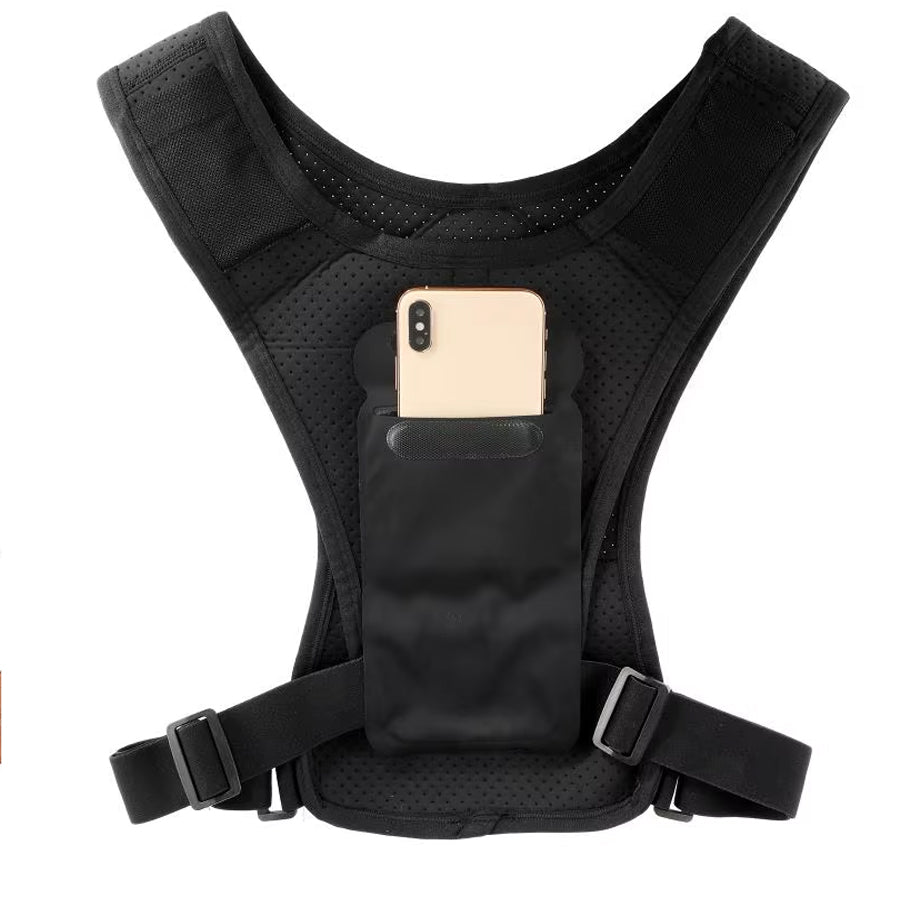 Running Hydration Vest – Lightweight, Water-Resistant Chest Pack with Adjustable Fit for Marathons, Trail Running & Outdoor Training – Black