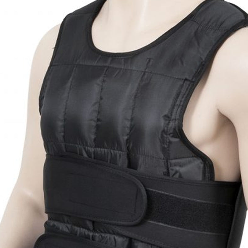 Adjustable Weighted Vest (10–20kg) – 38 Removable Weights for Running, HIIT & Strength Training – Unisex, Durable Black Design