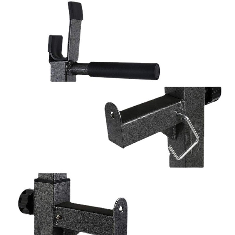 Half Squat Rack – Adjustable Barbell Stand with Dip Station & Spotters, 200kg Capacity – Multi-Function Home Gym Equipment