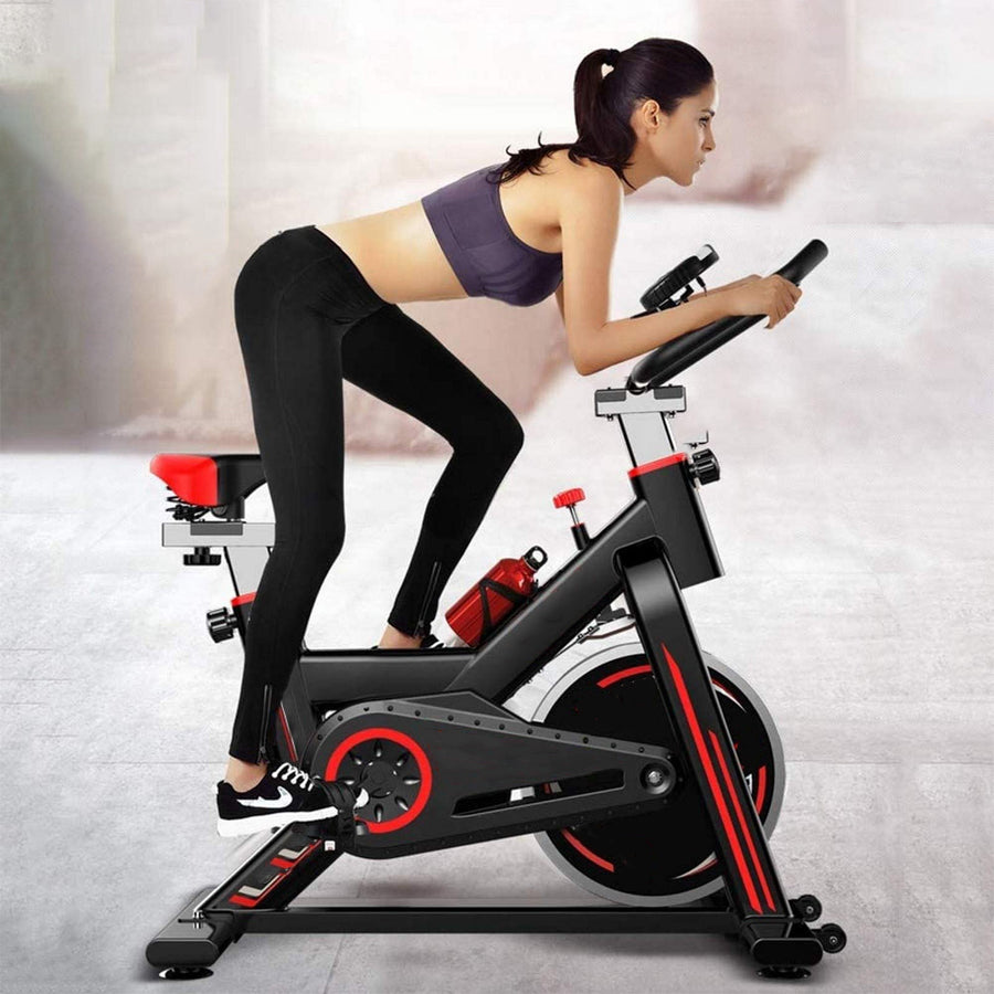 Premium Indoor Exercise Bike – Quiet Belt Drive, LCD Display & Adjustable Resistance – Customisable for Home Workouts