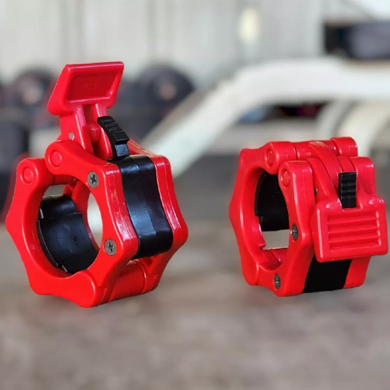 Olympic 2" Barbell Collars – Quick-Release Locking Clamps for Secure Plate Hold – Heavy-Duty ABS for Home Gym & CrossFit