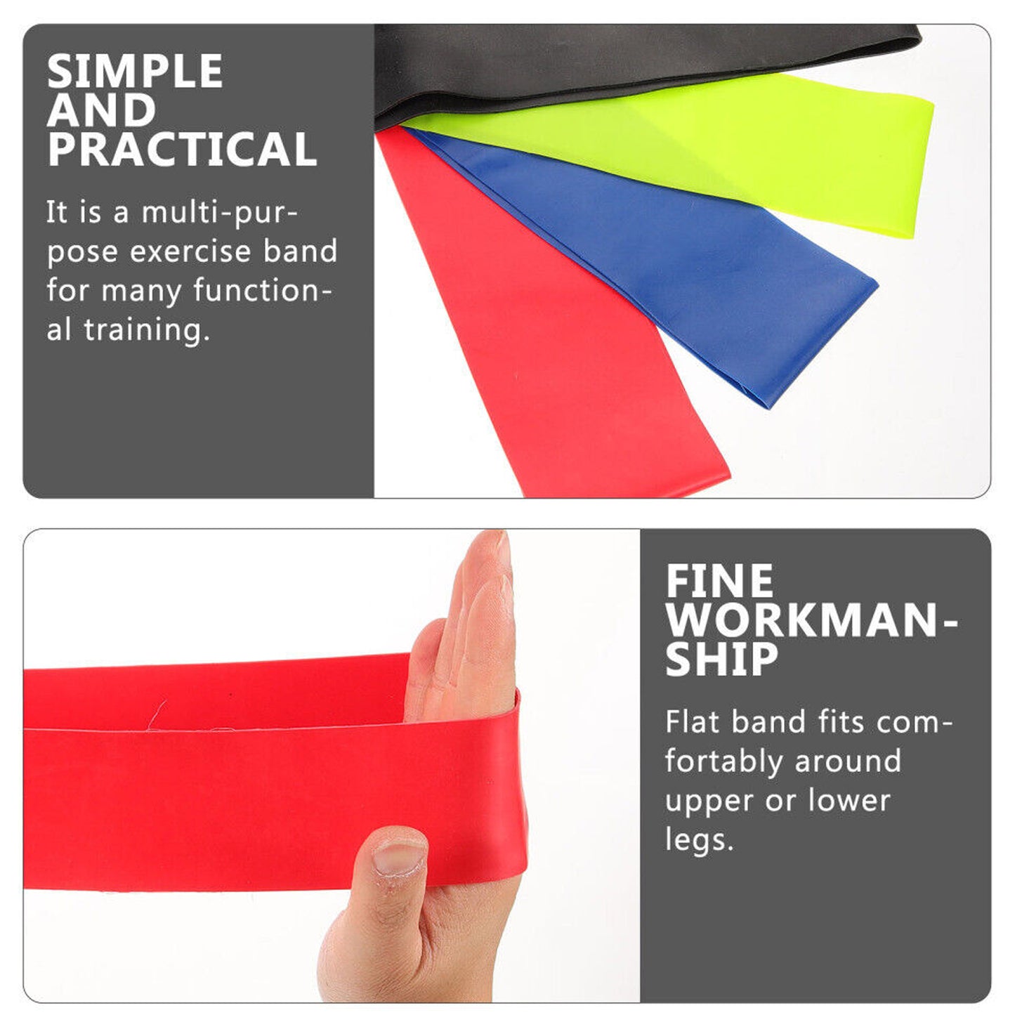 Resistance Bands Set – 5 Levels for Full-Body Workouts – Premium Latex Bands for Home Fitness, Strength & Stretching