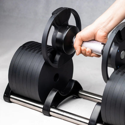 ROBURFLEX Adjustable Dumbbells 24–45kg – Quick Dial Weights, Anti-Slip Handle, Cast Iron – Single or Pair for Home Gym