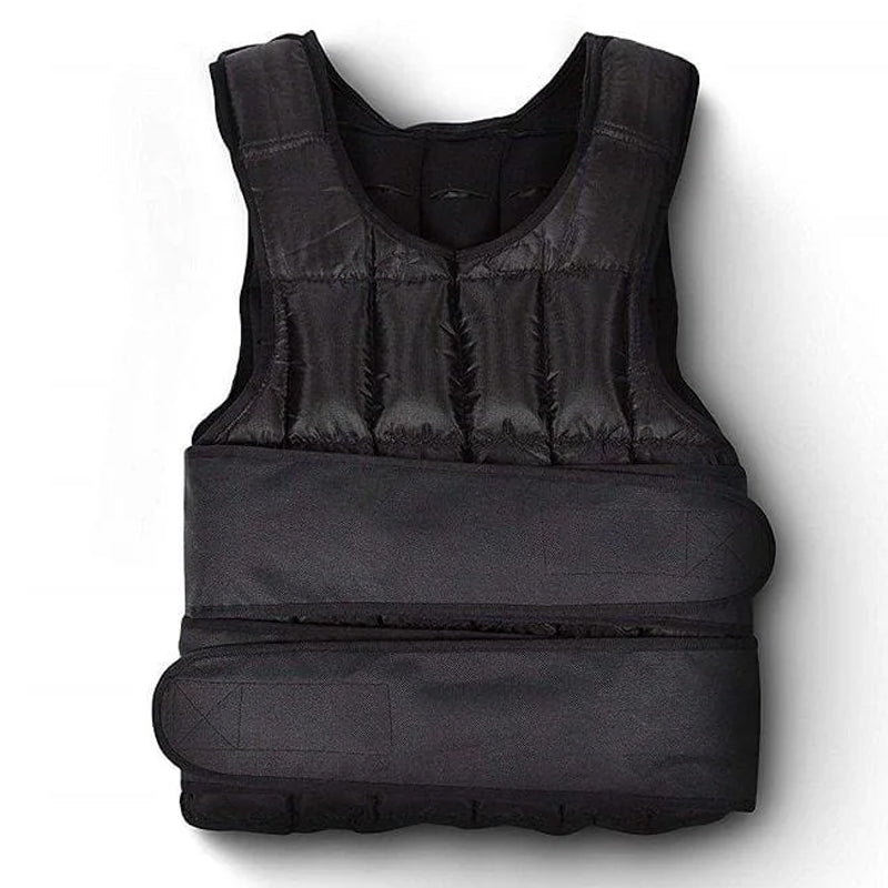 Adjustable Weighted Vest (10–20kg) – 38 Removable Weights for Running, HIIT & Strength Training – Unisex, Durable Black Design