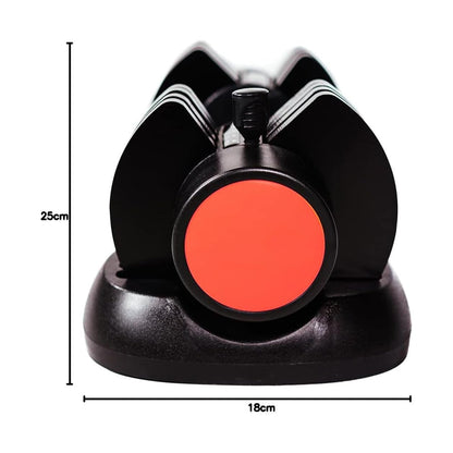 12.5kg Adjustable Dumbbell – 5-in-1 Weight Set | 2.5kg to 12.5kg Rubber-Coated Dumbbells Pair with Safety Lock | Home Gym Strength Training for Men & Women