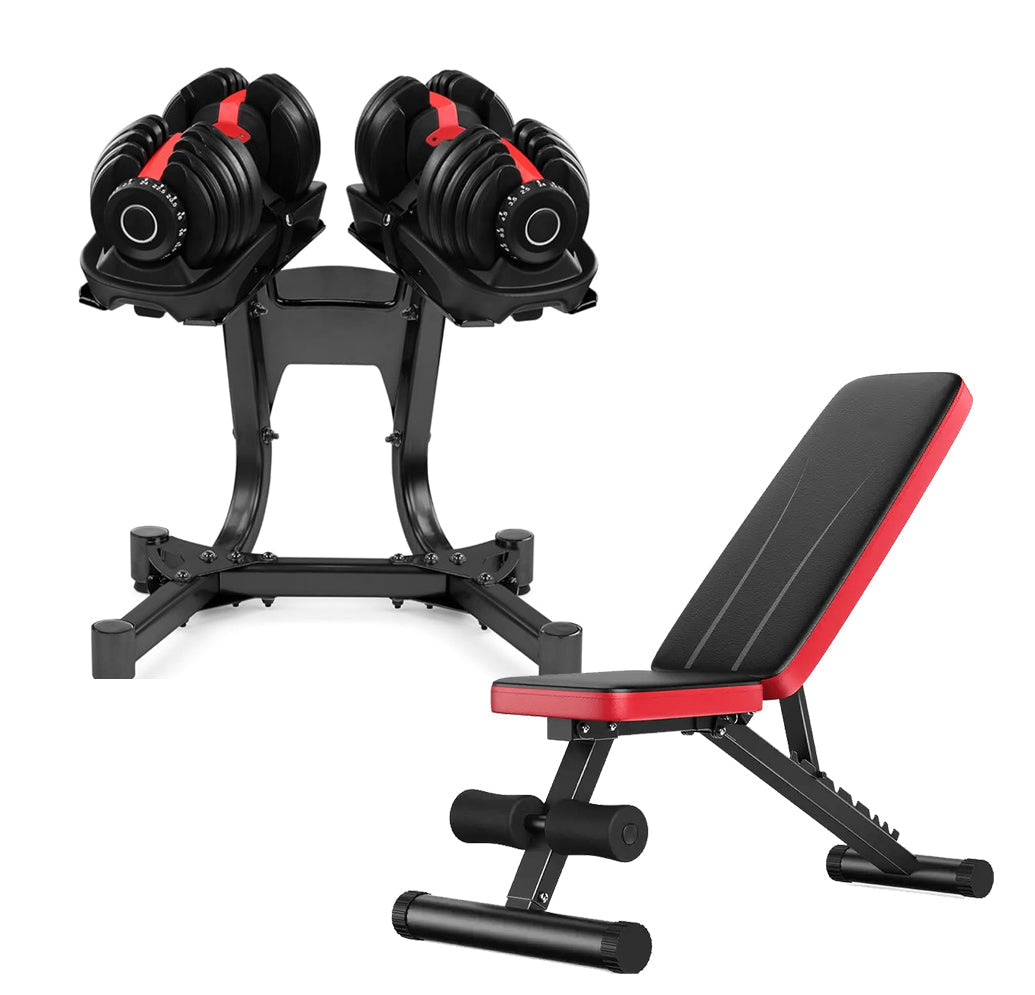 40kg Adjustable Dumbbell – 17-in-1 Quick Dial, Non-Slip Handle, Space-Saving Home Gym Weight for All Fitness Levels