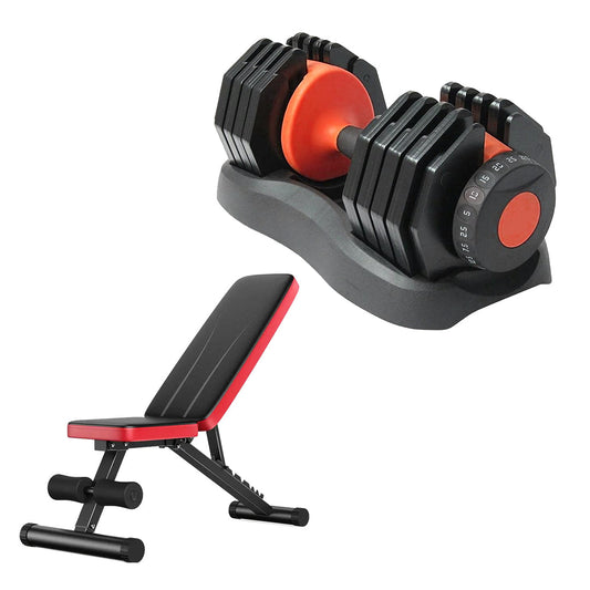 25kg Adjustable Dumbbell – 10-in-1 Set | 2.5kg to 25kg Quick-Select Weight Pair with Safety Lock | Compact Strength Training for Men & Women Home Gym