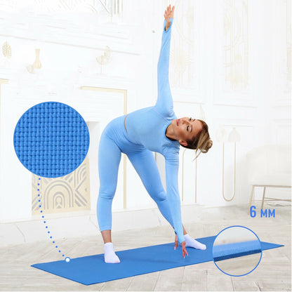 Extra Thick 15mm Yoga Mat – Non-Slip NBR Foam with Carry Strap – Cushioned, Eco-Friendly Pad for Pilates, HIIT & Home Workouts