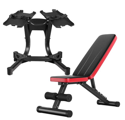 40kg Adjustable Dumbbell – 17-in-1 Quick Dial, Non-Slip Handle, Space-Saving Home Gym Weight for All Fitness Levels