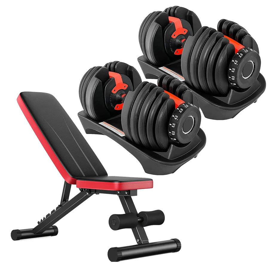 40kg Adjustable Dumbbell – 17-in-1 Quick Dial, Non-Slip Handle, Space-Saving Home Gym Weight for All Fitness Levels