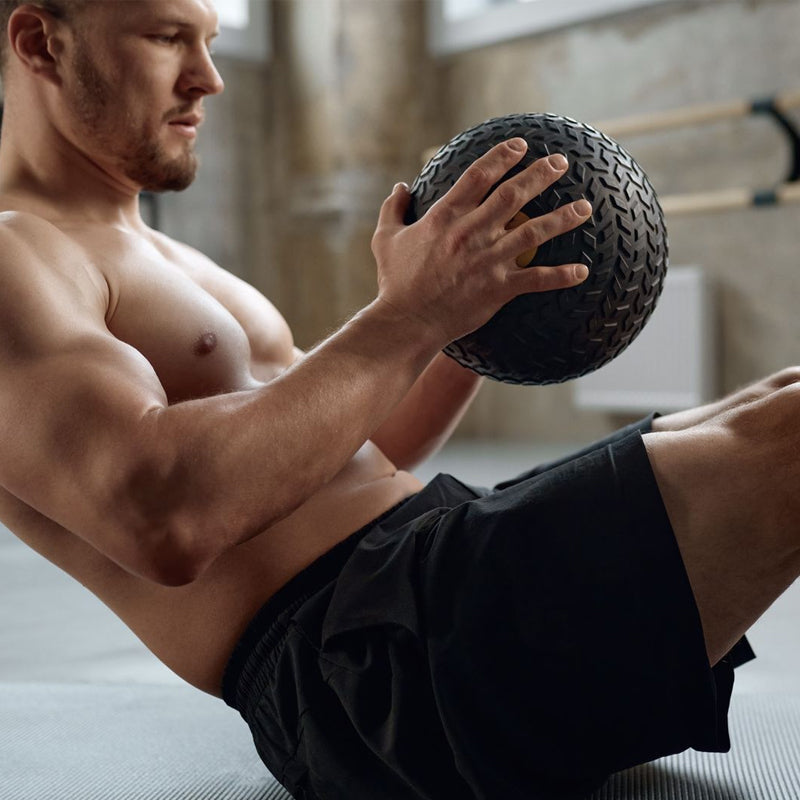 Treaded Slam Balls – No-Bounce Rubber Medicine Balls with Textured Grip for Strength, Core & MMA Training
