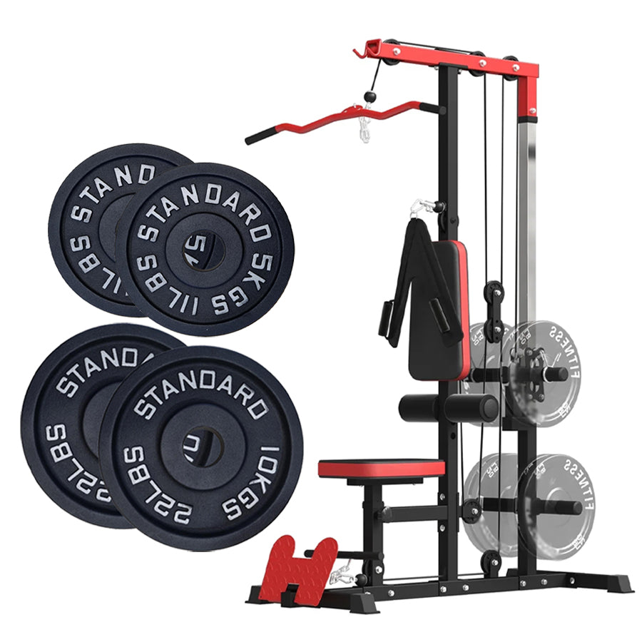 Multi Gym Machine with 45kg/66kg Weight Stack – Compact Home Fitness Station for Full-Body Workouts – Heavy-Duty Strength Training System