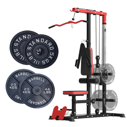 Multi Gym Machine with 45kg/66kg Weight Stack – Compact Home Fitness Station for Full-Body Workouts – Heavy-Duty Strength Training System