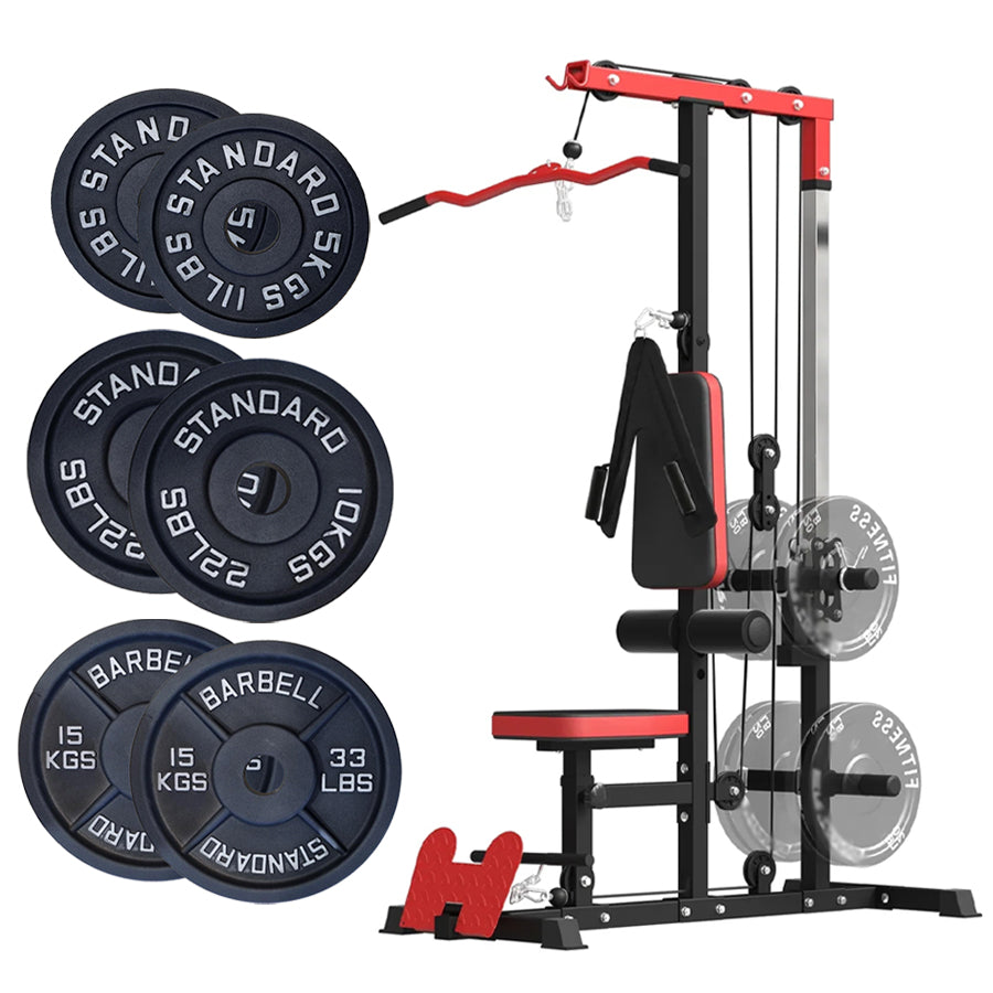 Multi Gym Machine with 45kg/66kg Weight Stack – Compact Home Fitness Station for Full-Body Workouts – Heavy-Duty Strength Training System