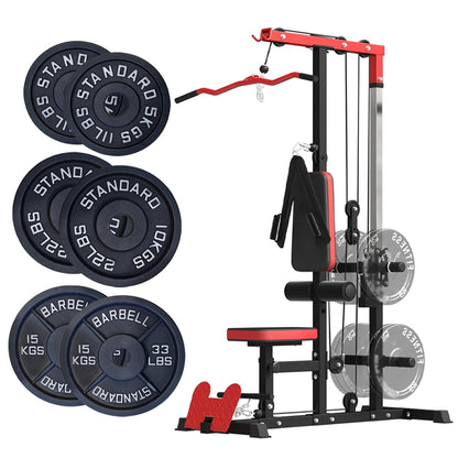 Multi Gym Machine with 45kg/66kg Weight Stack – Compact Home Fitness Station for Full-Body Workouts – Heavy-Duty Strength Training System
