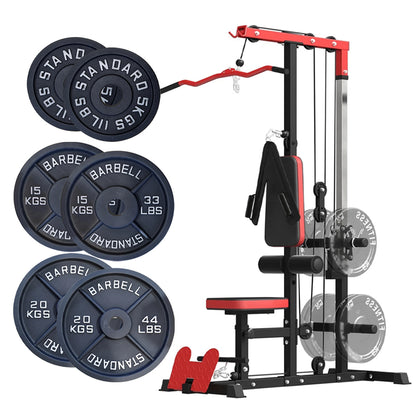 Multi Gym Machine with 45kg/66kg Weight Stack – Compact Home Fitness Station for Full-Body Workouts – Heavy-Duty Strength Training System