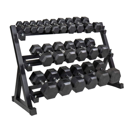 Hex Dumbbell Pairs & Sets 2.5kg–60kg – Rubber-Coated, Anti-Roll Weights with Rack Option – Home Gym Strength Training Dumbbell Set UK