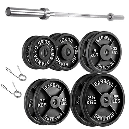 Cast Iron Weight Plates – Premium Strength Training Discs for Home & Commercial Gyms – Singles, Pairs & Full Sets with Optional Barbells