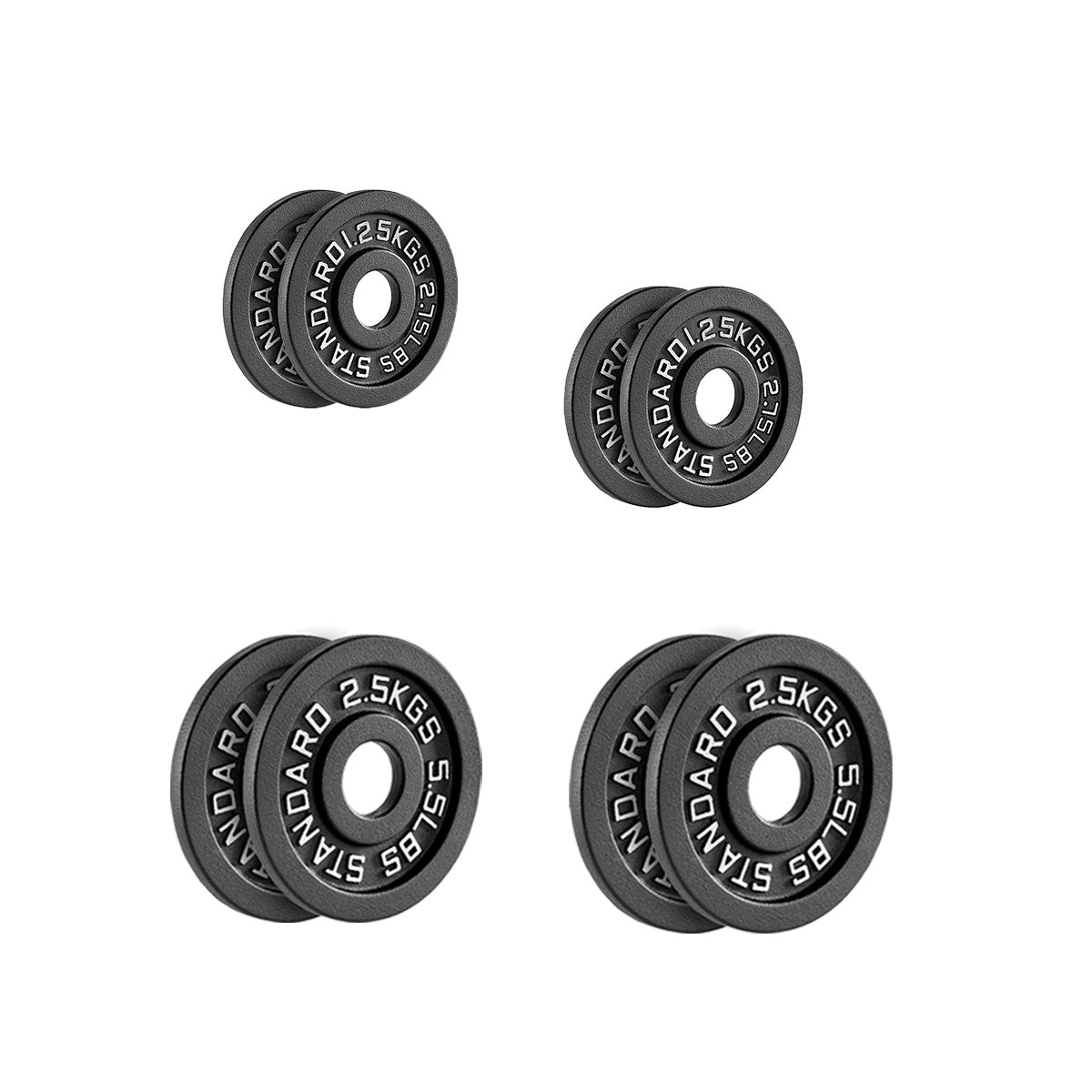 Cast Iron Weight Plates – Premium Strength Training Discs for Home & Commercial Gyms –Pairs & Full Sets with Optional Barbells
