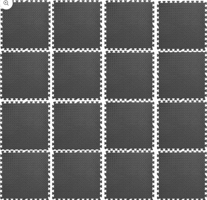 Interlocking Puzzle Exercise Mats – 10mm EVA Foam Tiles with Non-Slip Rubber Top & Shock Absorption – Water-Resistant Home Gym Flooring