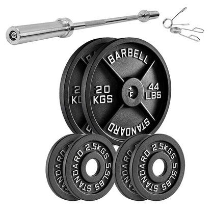 Cast Iron Weight Plates – Premium Strength Training Discs for Home & Commercial Gyms – Singles, Pairs & Full Sets with Optional Barbells