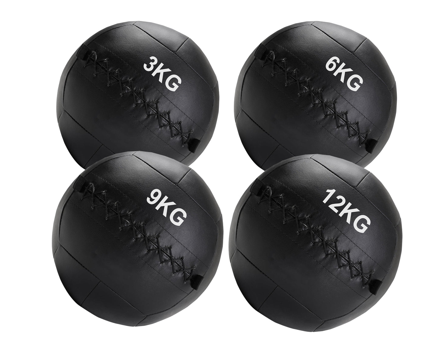 Wall Ball Medicine Ball Set – 3kg to 12kg Vinyl Balls for CrossFit, HIIT & Core Training – Heavy-Duty, Double-Stitched Design