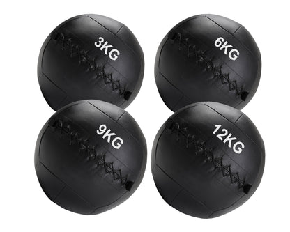 Wall Ball Medicine Ball Set – 3kg to 12kg Vinyl Balls for CrossFit, HIIT & Core Training – Heavy-Duty, Double-Stitched Design