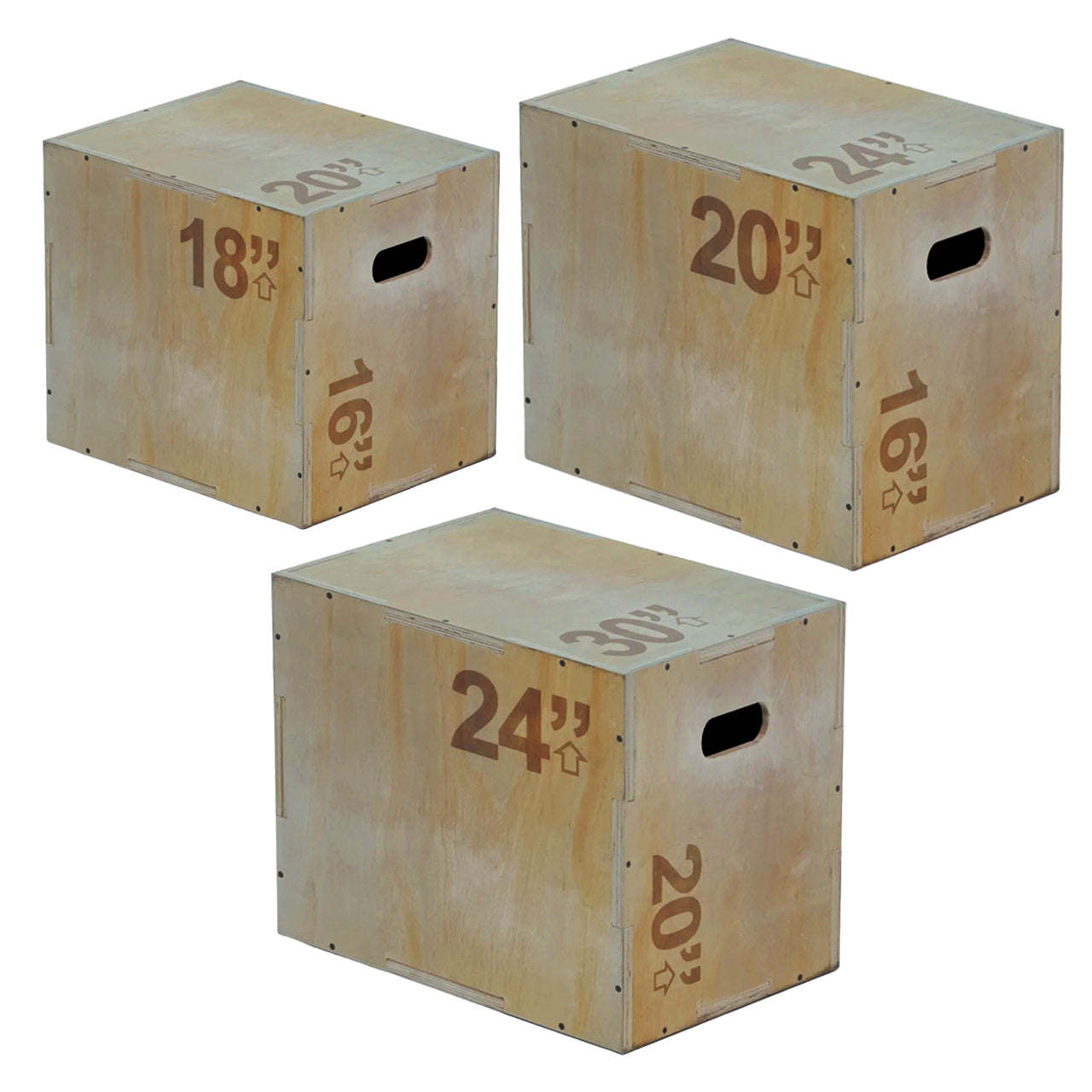 3-in-1 Wooden Plyo Jump Box – Durable Training Platform with Multiple Heights for Box Jumps, Step-Ups & Strength Workouts