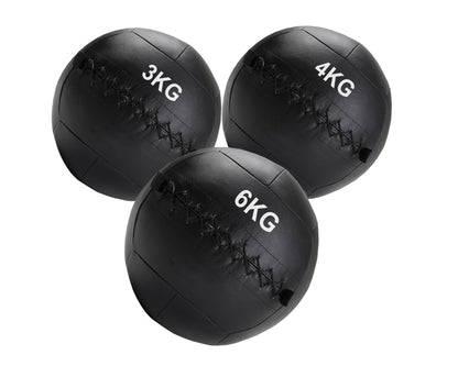 Wall Ball Medicine Ball Set – 3kg to 12kg Vinyl Balls for CrossFit, HIIT & Core Training – Heavy-Duty, Double-Stitched Design