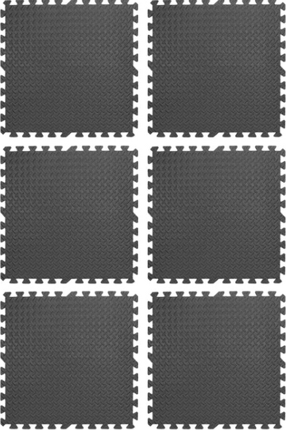 Interlocking Puzzle Exercise Mats – 10mm EVA Foam Tiles with Non-Slip Rubber Top & Shock Absorption – Water-Resistant Home Gym Flooring