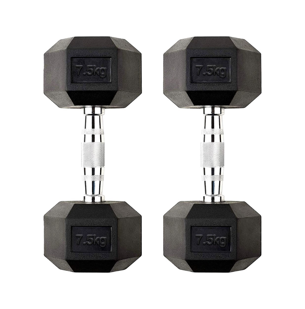 Premium Hex Dumbbells – Professional Rubber Coated Weights, Anti-Roll Design, Singles, Pairs or Sets to 60kg for Home Gym Strength Training