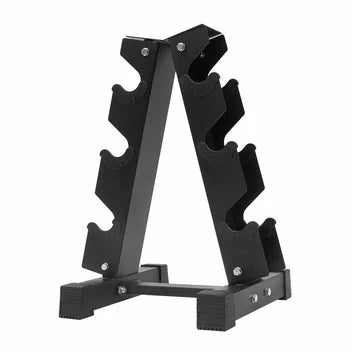 Round Hex Dumbbells Pair with Racks