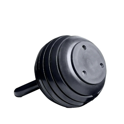 Black dumbbell on a white background