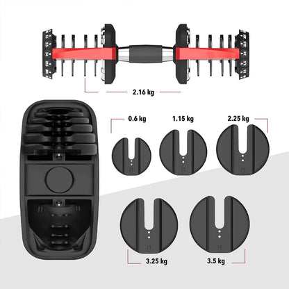 Garden hedge trimmer with interchangeable attachments and weight measurements on a white background